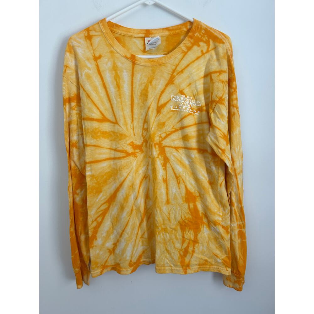 Vintage Natural Art Surf Shop Tie Dye Tee – Surfing Makes Me Happy - Picture 3 of 7